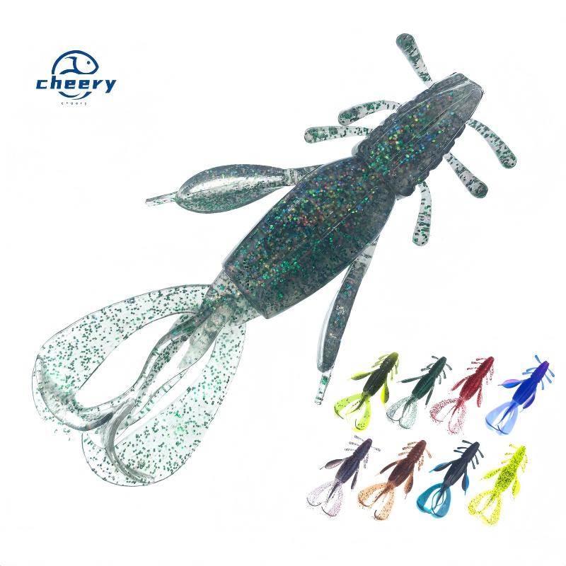 CHEERY New 10cm/10.5g 9 Colors Free Sample PVC Artificial Soft Bait Topwater Lure for Bass Fishing in River & Lake – Worms & Grubs – view 1
