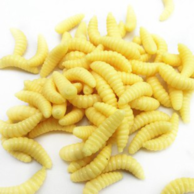 CHEERY Bulk Artificial Soft Bait Insect Bait Mixed Colors River Fishing Lures for Bass Crappie 2.4cm 0.4g – Worms & Grubs – view 3