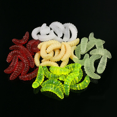 CHEERY Bulk Artificial Soft Bait Insect Bait Mixed Colors River Fishing Lures for Bass Crappie 2.4cm 0.4g – Worms & Grubs – view 5
