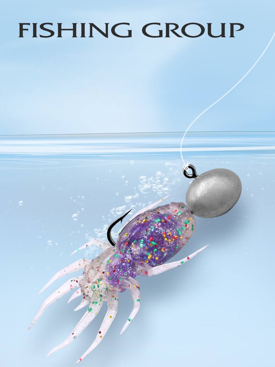 CHEERY 3.5cm1.3g Myriapod TPR Fishing Lure Multi-Legged Worm Silicone Soft Plastic Bait Spider Lures by Brand Name – Soft Lure – view 3