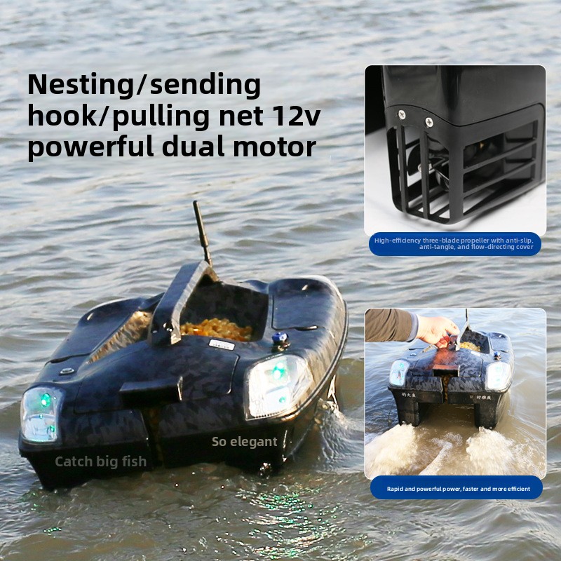 Z65 High-End Nesting Remote Control Boat GPS/BeiDou High-Power Hook Wireless Visual Fish Finder 5-Hour Battery Life – Boats & Ships – view 4
