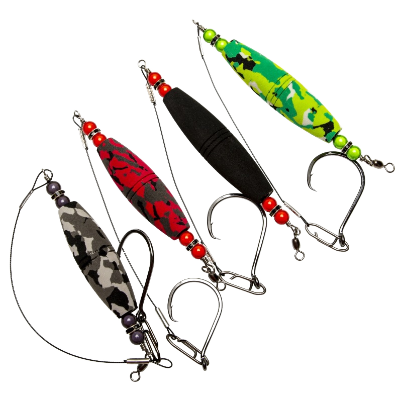 Cross-border 3 Inch High Visibility EVA Foam Float with Hook, 4PCS Stainless Steel Wire Float Fishing Line Kit – Fishhook – view 1