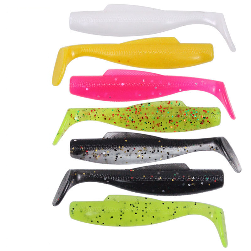 Floating TPR T-tail Soft Worm Lure, Rock Fishing Jig Head Rig Bait for Pond Topmouth Culter Mandarin Fish Bass – Worms & Grubs – view 2