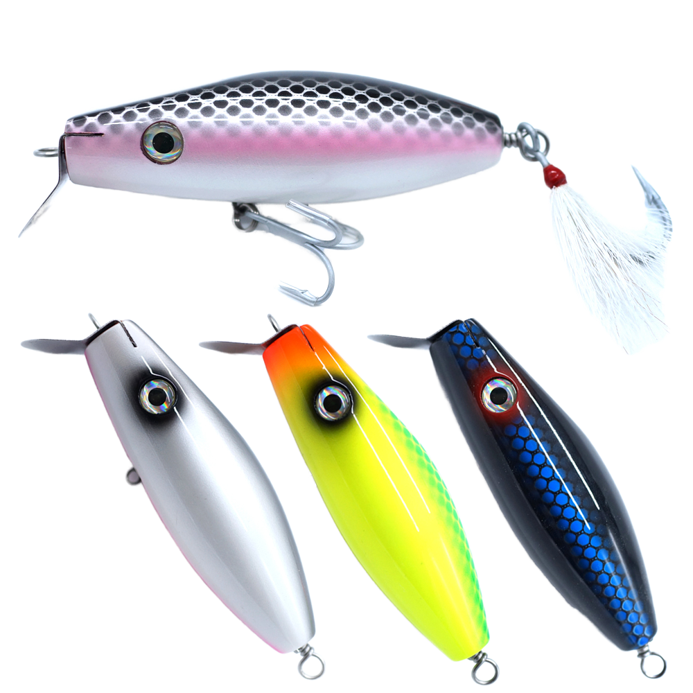 Customizable Wooden Minnow Lure With Metal Lip, Saltwater Boat Trolling Fishing Bait for Tuna Cross-border Wholesale – Minnow – view 1