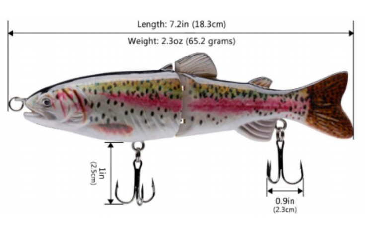 Trout Shaped Multi-jointed Swimbait, Sinking Long Cast Bionic Hard Lure for Topmouth Culter Bass Yellowcheek – Swimbait – view 3