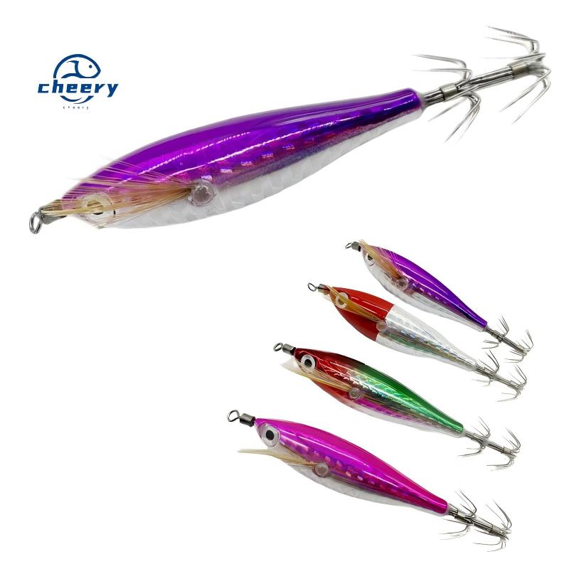 CheeryWood ABS Shrimp Lure Floating Squid Hook Egi Jigging Octopus Cuttlefish Bait Ocean Boat Fishing Sea Fishing – Hard Lure – view 1