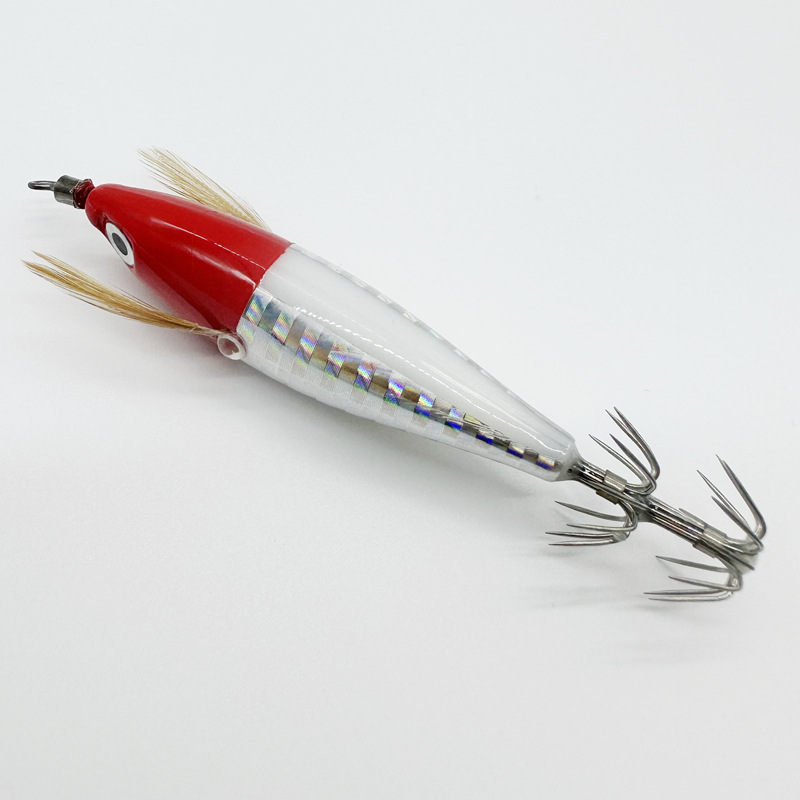 CheeryWood ABS Shrimp Lure Floating Squid Hook Egi Jigging Octopus Cuttlefish Bait Ocean Boat Fishing Sea Fishing – Hard Lure – view 3