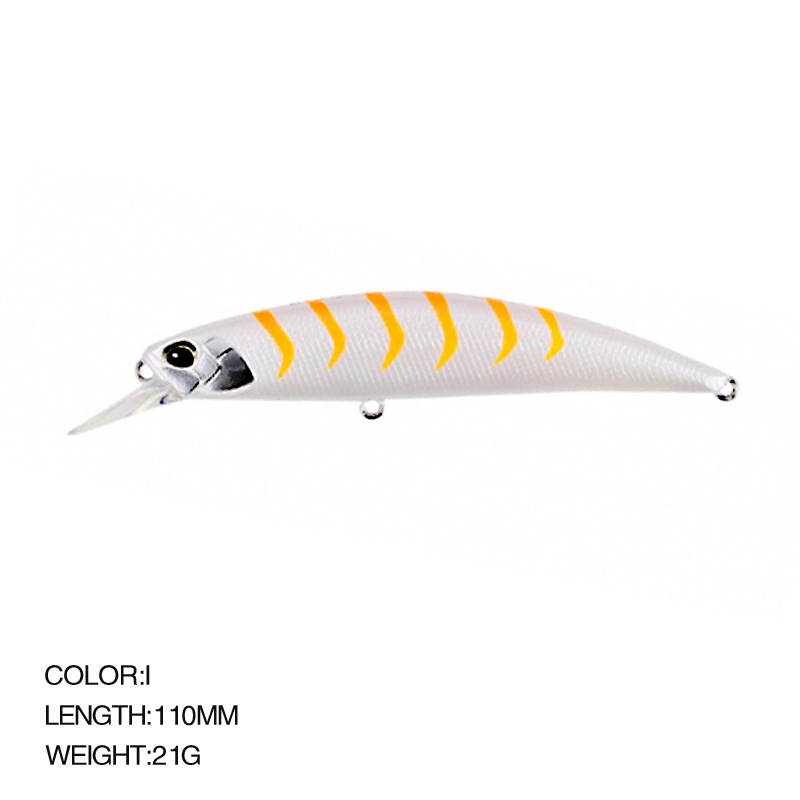 CHEERY Stainless Steel Artificial Hard Bait 110mm/21g Sinking Minnow for Stream Fishing Lifelike Hooks Factory Wholesale – Minnow – view 4