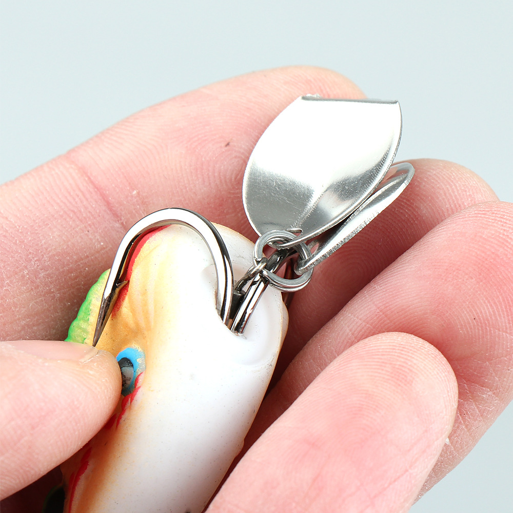 CHEERY 3.5cm 5.4g Silicone Topwater Lure for Salmon & Catfish Barbed Hooks Artificial Soft Bait for Lake/Stream/Ocean Fishing – Frog – view 2