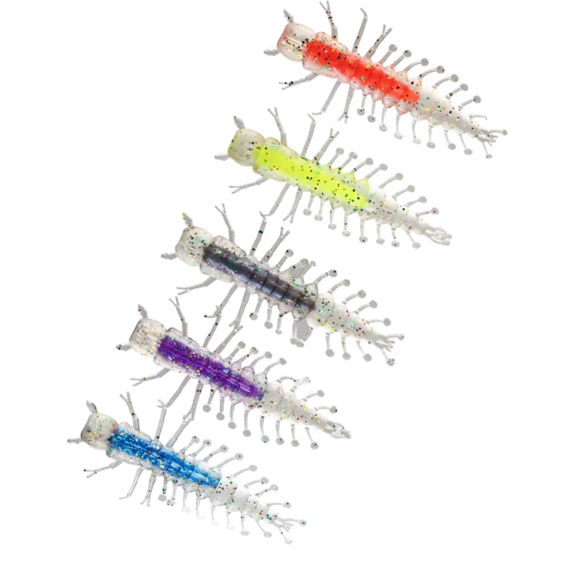 CHEERY High Quality 6cm 1.7g TPR Centipede Soft Lure Hellgrammite Plastic Bait Midwater Freshwater Fishing 5 Colors – Soft Lure – view 2