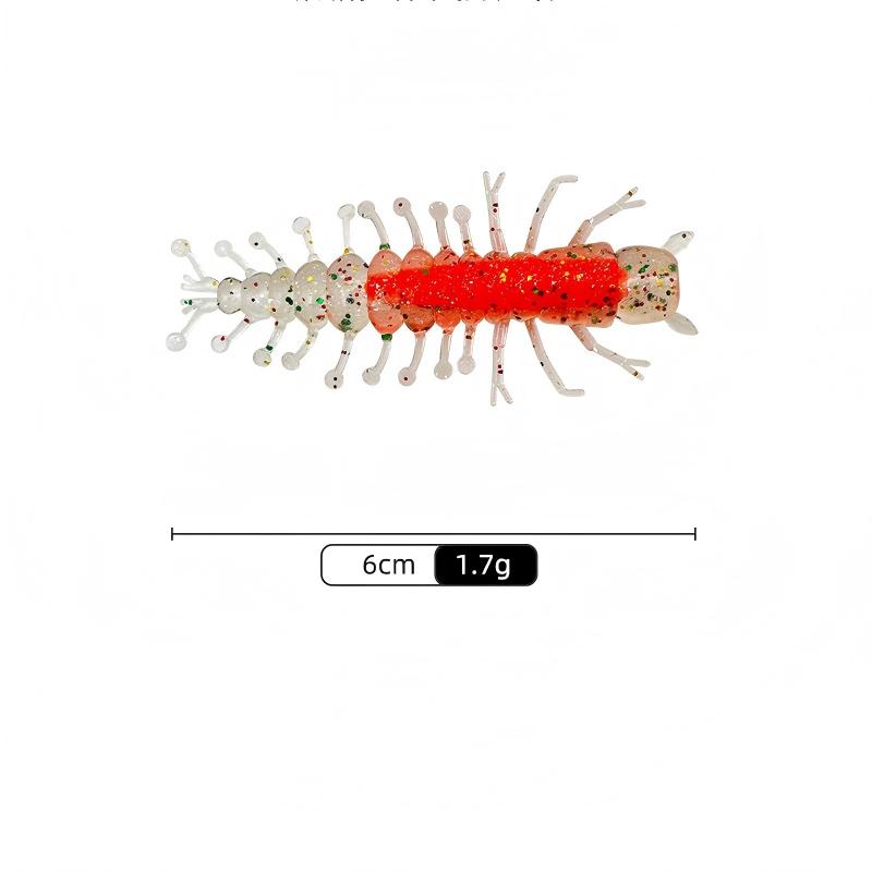 CHEERY High Quality 6cm 1.7g TPR Centipede Soft Lure Hellgrammite Plastic Bait Midwater Freshwater Fishing 5 Colors – Soft Lure – view 5