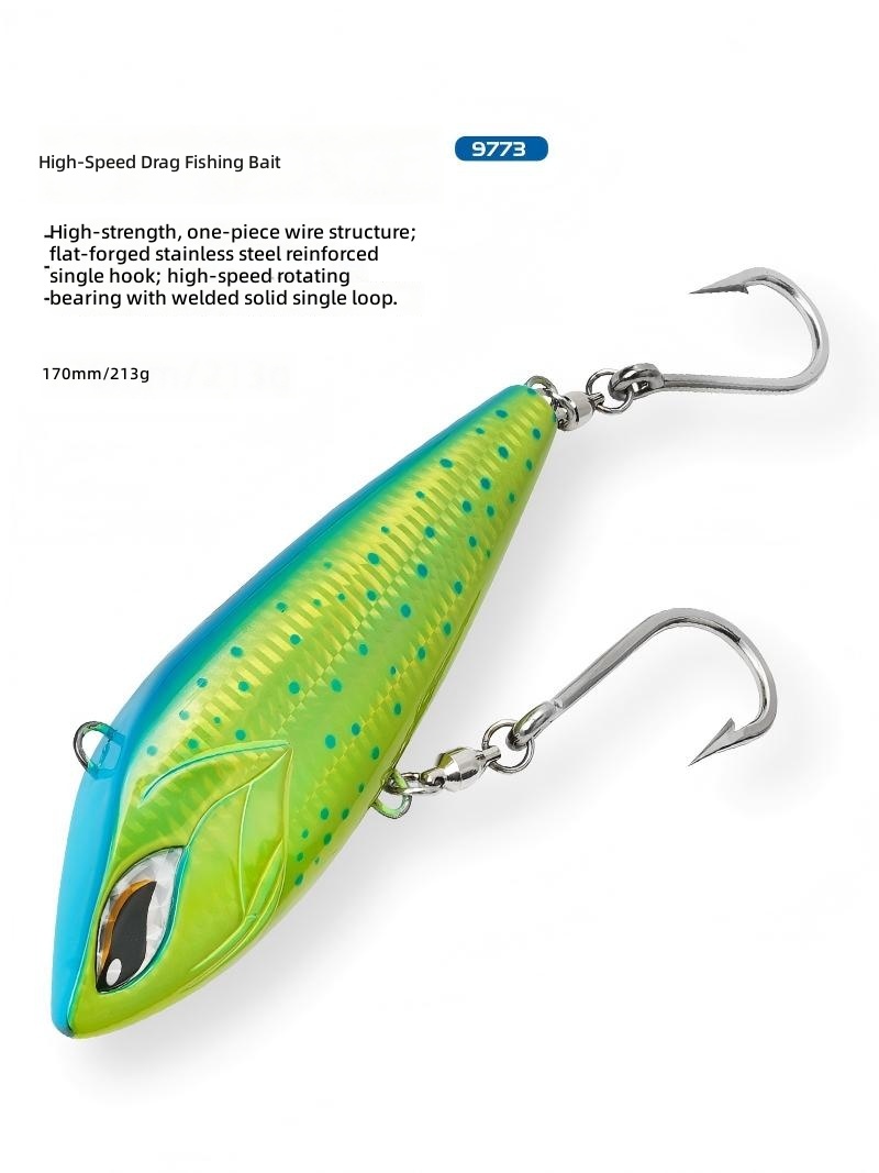 CHEERY for Big Game Trolling Bait Mega Trap Fishing Lure Metal VIB Lure Wire-Thru Construction 17Cm/213g Tuna Ocean Boat Fishing – VIB – view 5