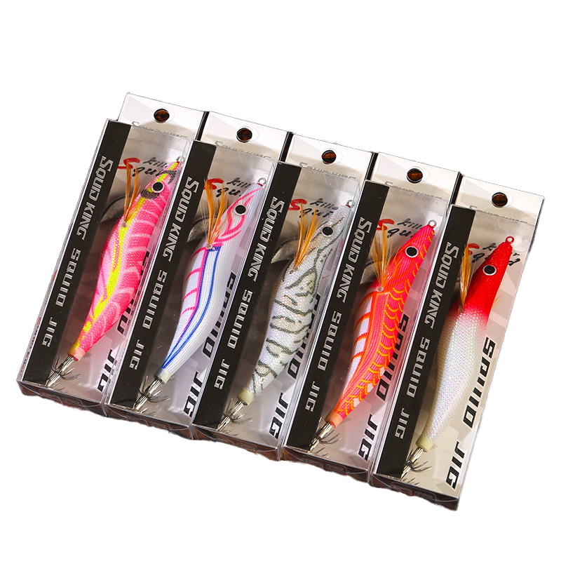 CHEERY 15CM 26G Luminous Plastic Shrimp Squid Hook for Carp Bottom Fishing Deep Water Lead Headband Ring Bead – Wood Shrimp – view 2