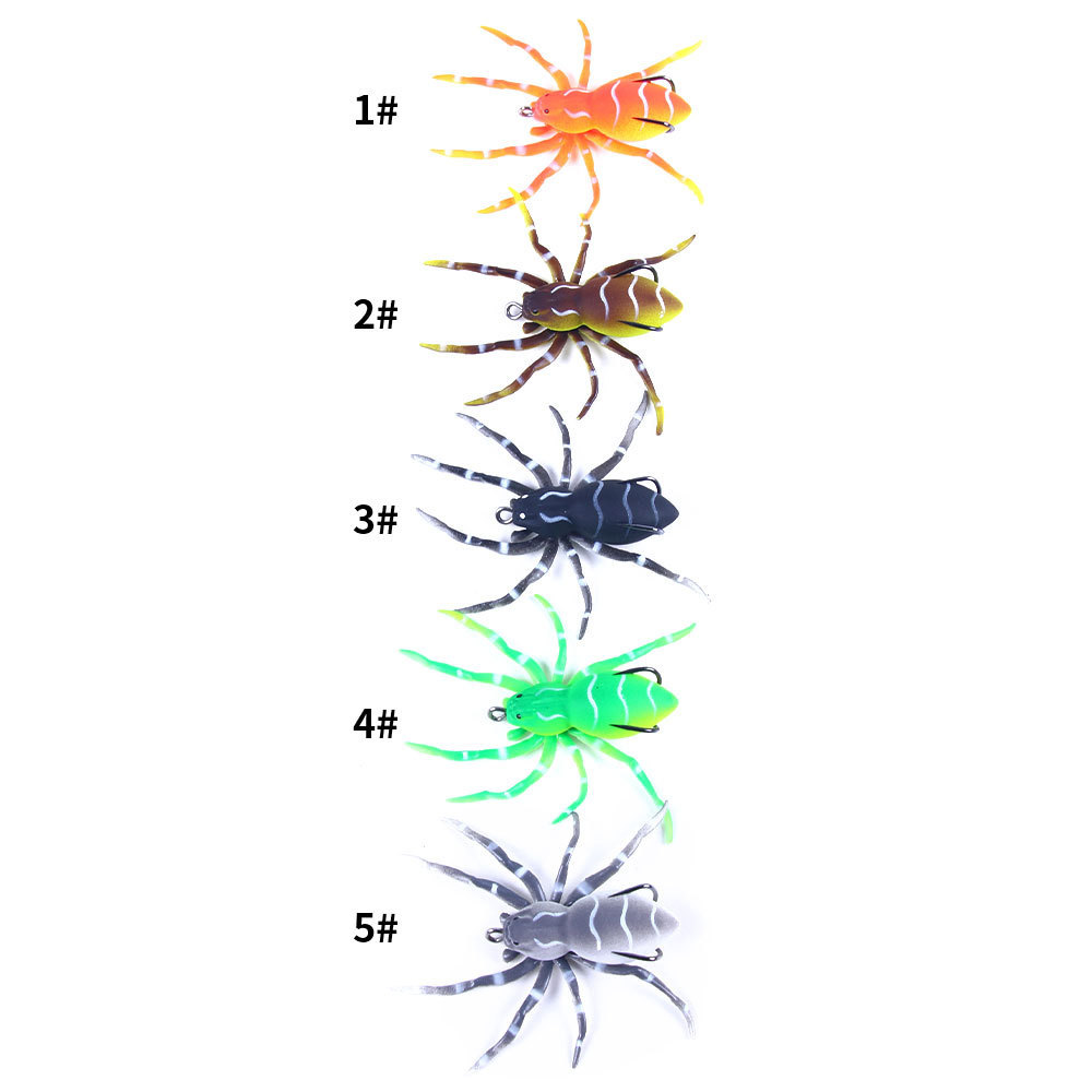CHEERY 8cm 7g Artificial Soft Baits Floating Spider Shape Frog Fishing Lure for Fly Fishing Saltwater River Lake ABS – Soft Lure – view 2