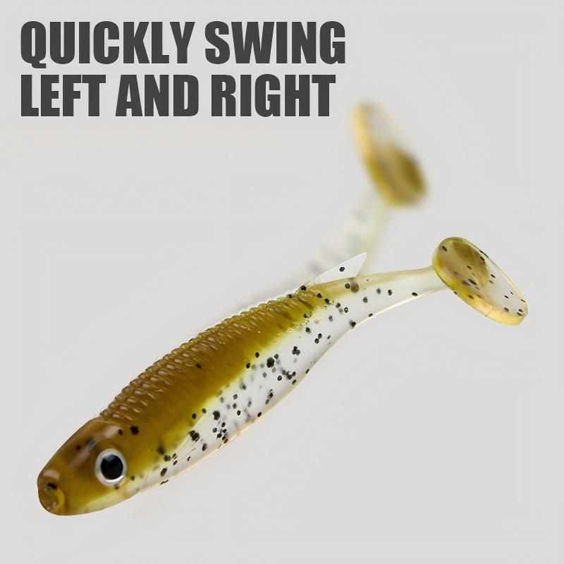 CHEERY Artificial Fishing Lure for Lure Fishing Soft Bait Rubber Fish Plastic Shad Bait Silicone T Tail Swim Bait Catfish Marlin – Worms & Grubs – view 4