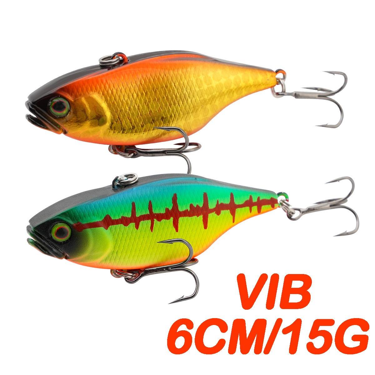 CHEERY New 6cm 15g Bulk Sinking VIB Biomimetic Hard Lure Bionic Vibrating Bead Fishing Hook with Pike Target – VIB – view 4