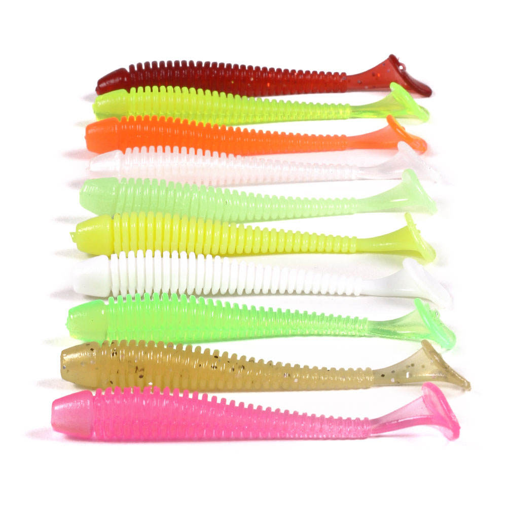 CHEERY High Quality 70mm Soft Shad Fishing Lures 20pcs/Bag in 10 Colors T-Tail Artificial Soft Bait for River and Lake Fishing – Worms & Grubs – view 4