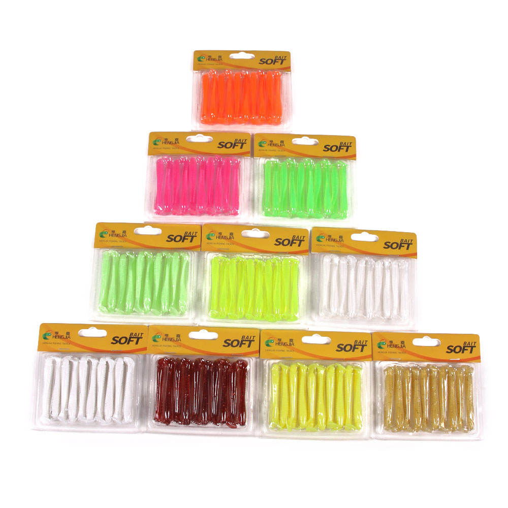CHEERY High Quality 70mm Soft Shad Fishing Lures 20pcs/Bag in 10 Colors T-Tail Artificial Soft Bait for River and Lake Fishing – Worms & Grubs – view 5