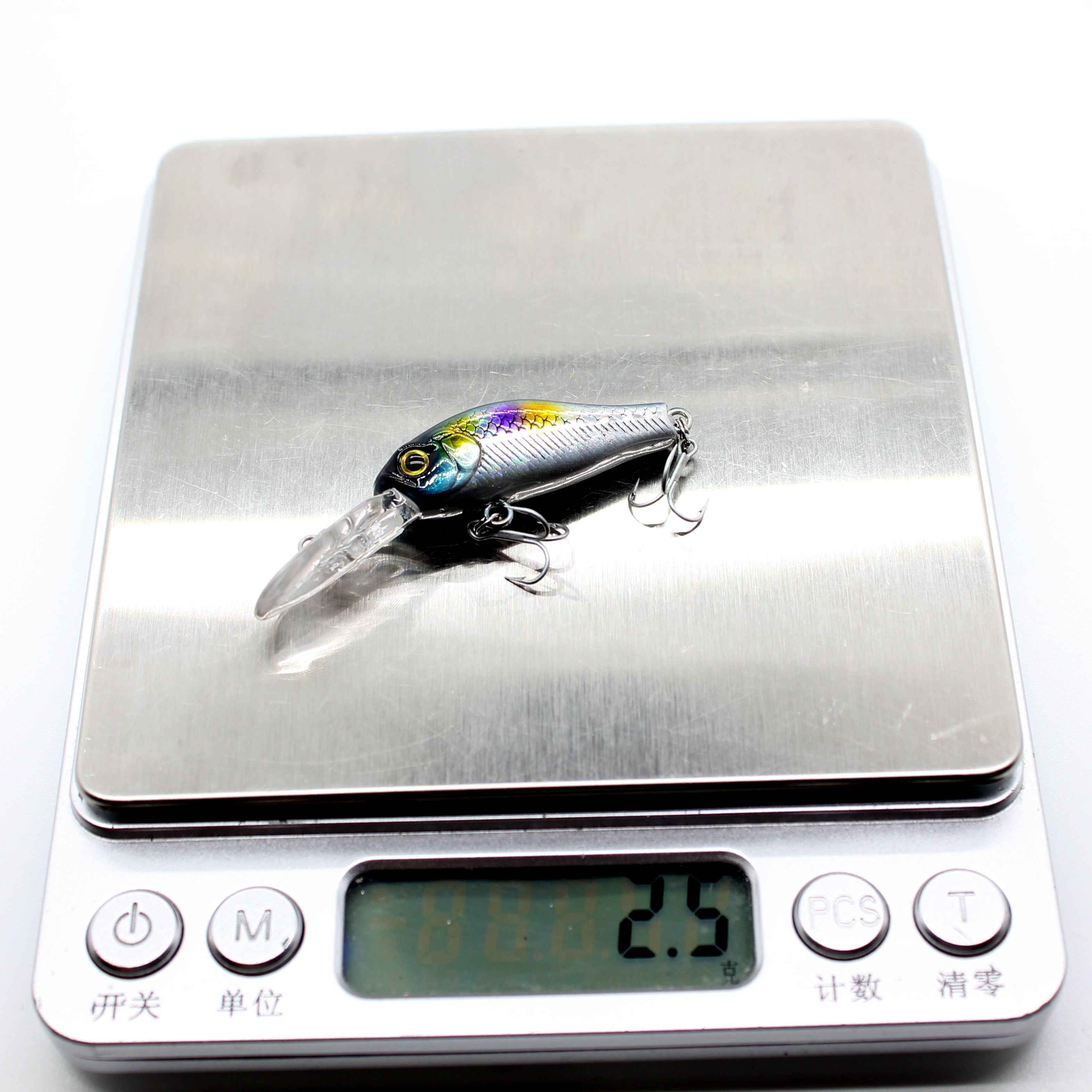CHEERY Hard Bait Floating Fishing Minnow Midwater 55mm 2.5g Diving 1.2m Rattle Shad Bass Sea Bass Salmon Pike Lure with VMC Hook – Crankbait – view 4