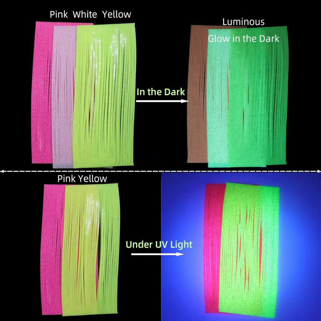 CHEERY 2mm Wide Silicone Skirt Layers for Fly Tying Fishing Lure Flutter Legs and String Materials 15g River Lake Stream – Soft Lure – view 3