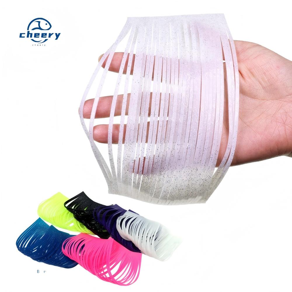CHEERY 2mm Wide Silicone Skirt Layers for Fly Tying Fishing Lure Flutter Legs and String Materials 15g River Lake Stream – Soft Lure – view 1