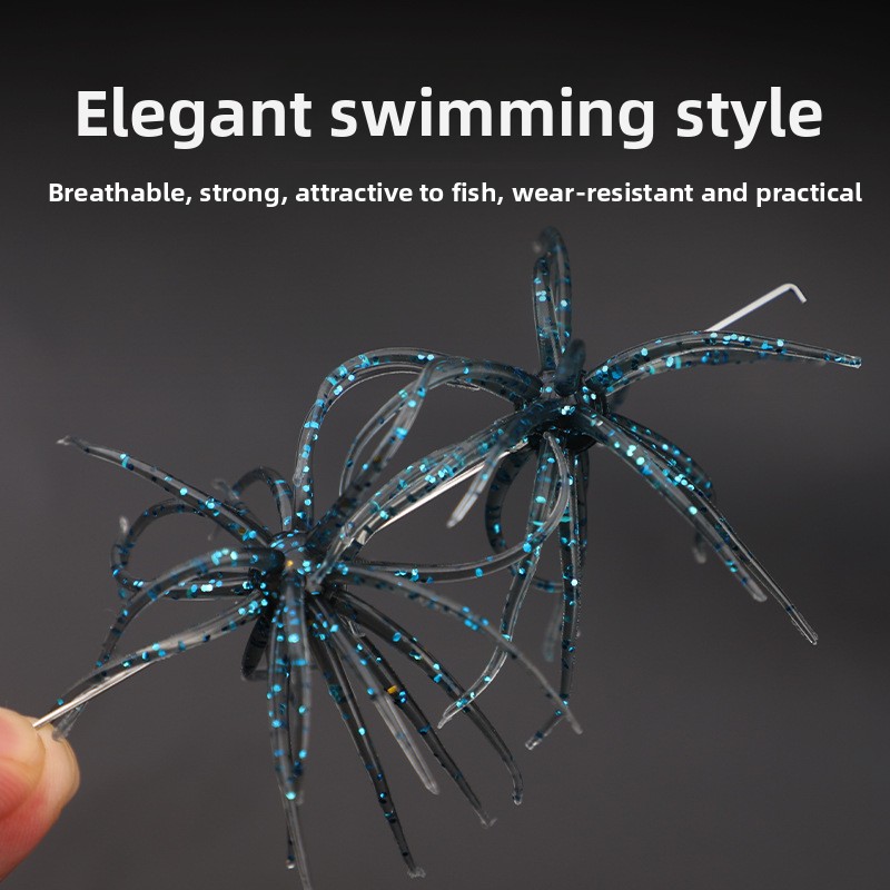 Lifelike Floating Sea Urchin & Soft Worm TPE Artificial Soft Bait Fish Lures Without Hooks-Carton Packaging – Soft Lure – view 3