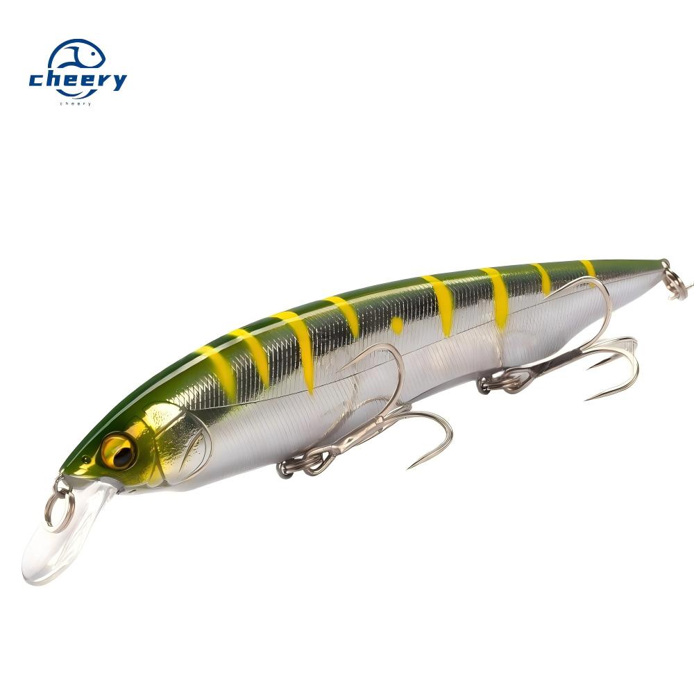 Lure for Pike Bass-Long Casts Floating Sinking Minnow Jerkbait Twitch-and-Pause Action Stainless Steel 160mm Dual-Water-Layer – Minnow – view 1