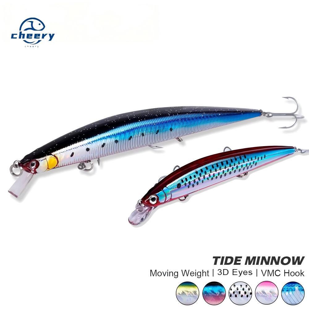 CHEERY Lure Big Minnow Floating Stainless Steel Artificial Hard Bait with VMC HooksEffective for Bass Snakehead Sander – Hard Lure – view 1