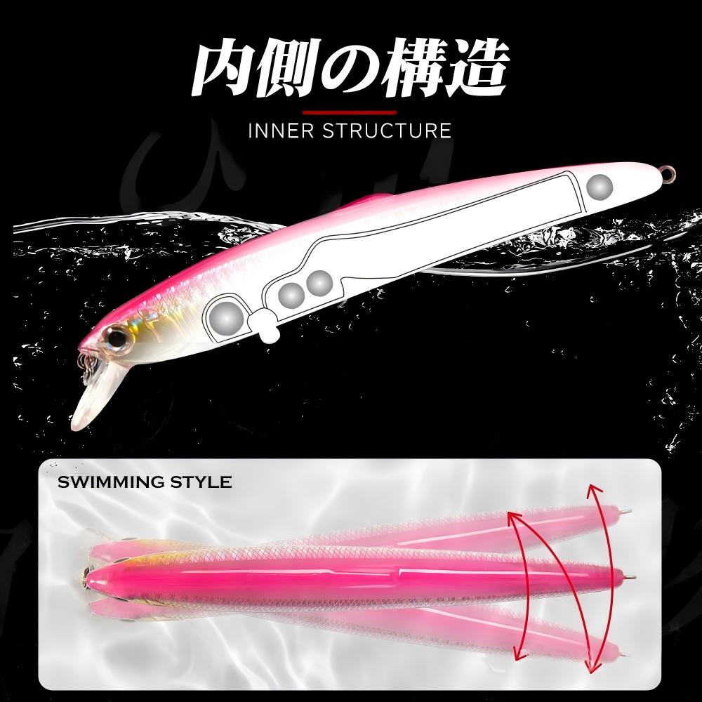 CHEERY Sale Stainless Steel Hard Baits Long-Casting Floating Minnows VMC Hooks Twitch-and-Pause Action Multiple Colors – Minnow – view 3