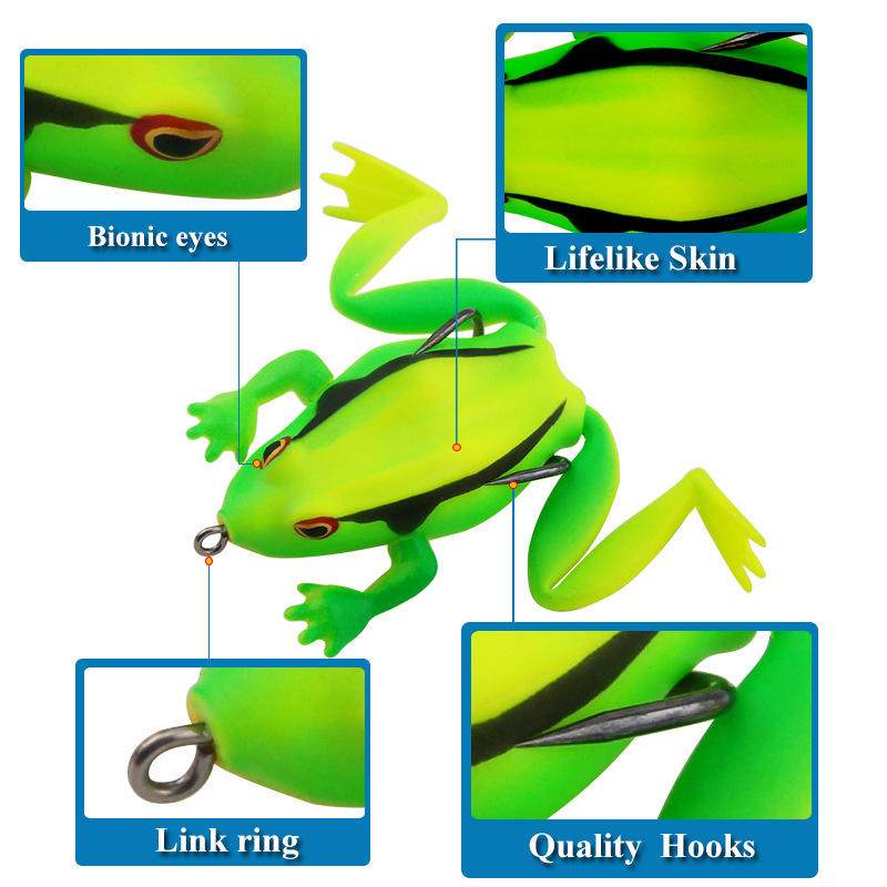 CHEERY Wholesale 19g Hard Floating Fishing Frog Bait Topwater Artificial Bufonid Toad Lure Lake Stream Zander Ocean Boat River – Frog – view 2