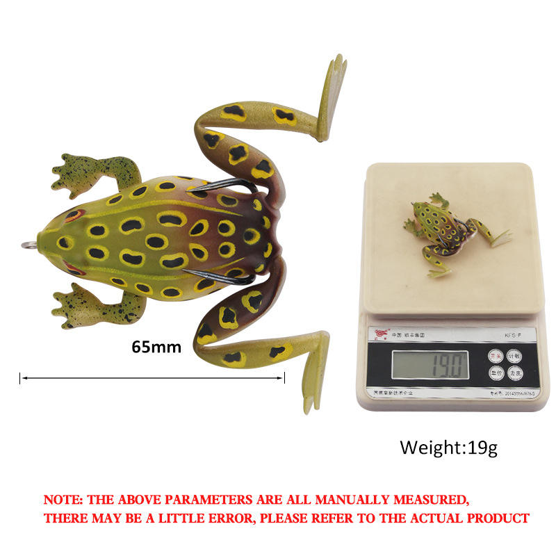 CHEERY Wholesale 19g Hard Floating Fishing Frog Bait Topwater Artificial Bufonid Toad Lure Lake Stream Zander Ocean Boat River – Frog – view 3