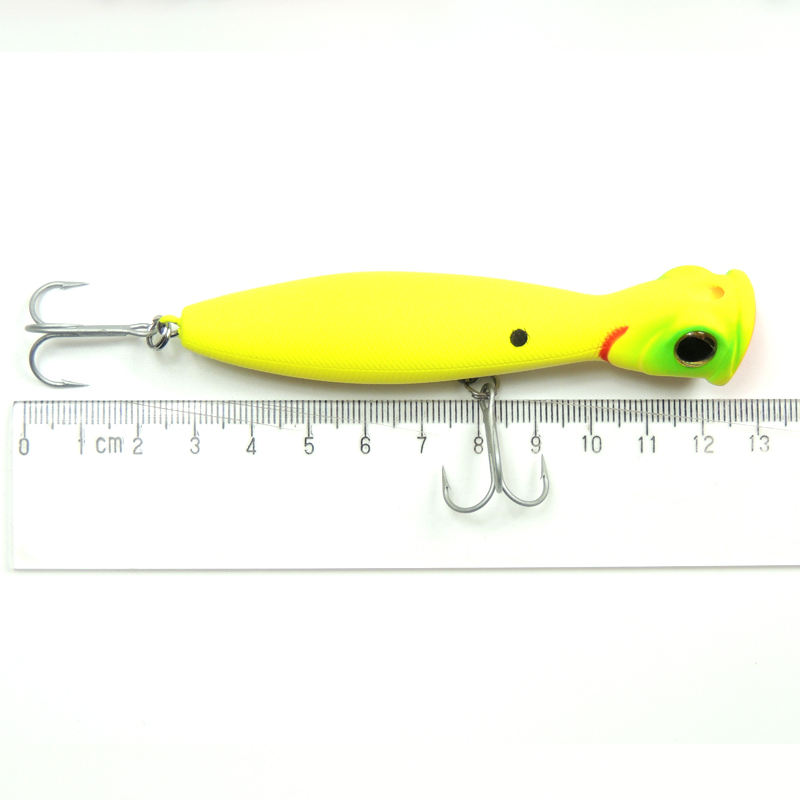 CHEERY High Quality 100mm 17g Printed PVC VMC Hook Popper Lure for Bass Action Topwater in River Lake Stream – Popper – view 4