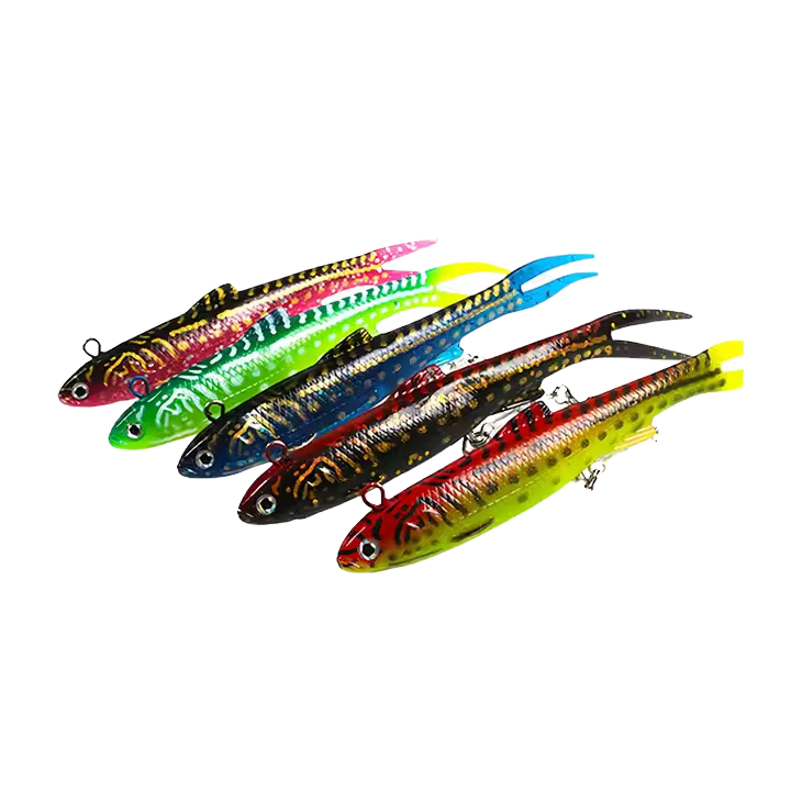 14cm 26g Lead Jig Soft Fish Lure with Spinner Blade & Treble Hook, Artificial Bait for Topmouth Culter Bass Channel Catfish – Fishing Lure – view 3