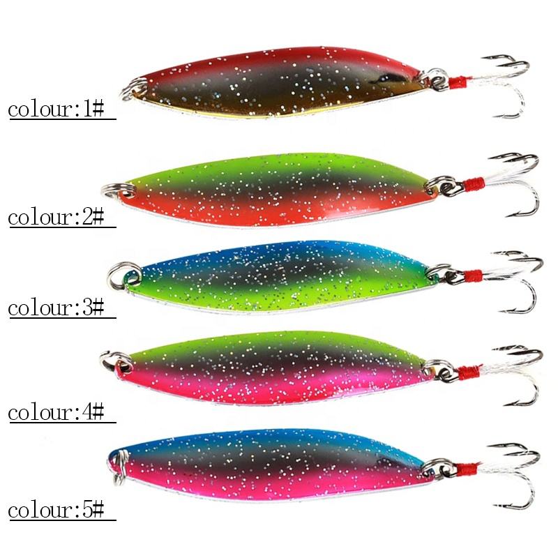 CHEERY 5g-14g Silver Carp & Bighead Carp Artificial Hard Bait Metal Spoons Spinners Lures for Ocean Boat Fishing – Spoon & Spinner – view 5