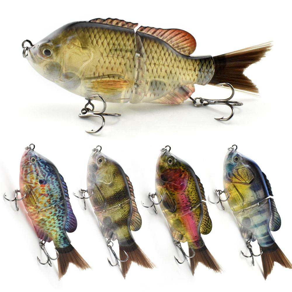 CHEERY Swimbait with Fiber Tail Lifelike Gliding Action ABS Hard Plastic Body Fishing Lure for Ocean Boat & River Use – Swimbait – view 4