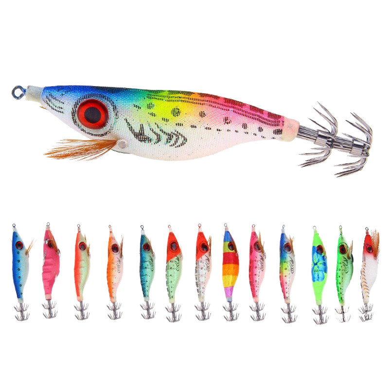 CHEERY Hot Selling Luminous Big Eye Squid Jig, 10cm 9g Feather Bionic Hard Shrimp Lure Fishing Tackle – Wood Shrimp – view 3