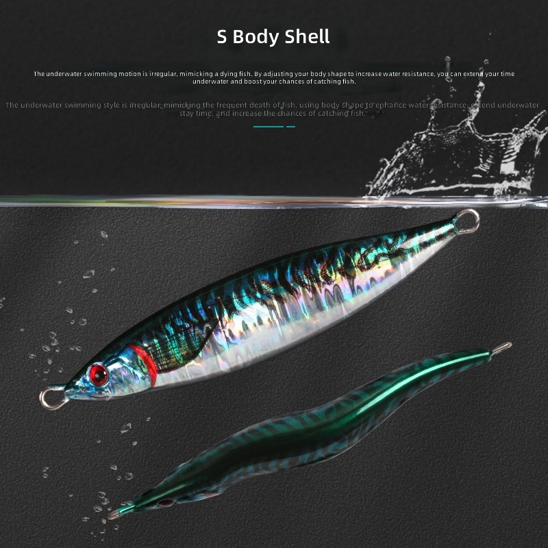CHEERY 160g 200g 300g 400g 3D Printed Slow Pitch Metal Jig, Saltwater Boat Fishing Lead Jig Lure – Metal Jig – view 3