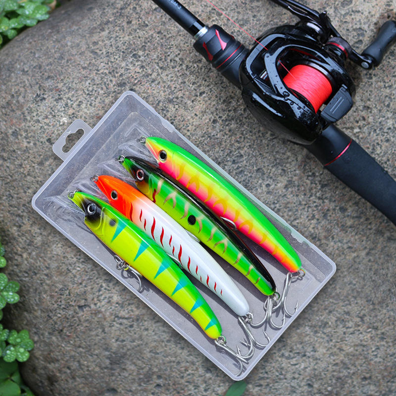 CHEERY Wholesale ABS PVC Minnow Lure Hard Bait Fishing 18cm 33g Treble Hook Floating for River & Ocean Beach Bass – Minnow – view 5