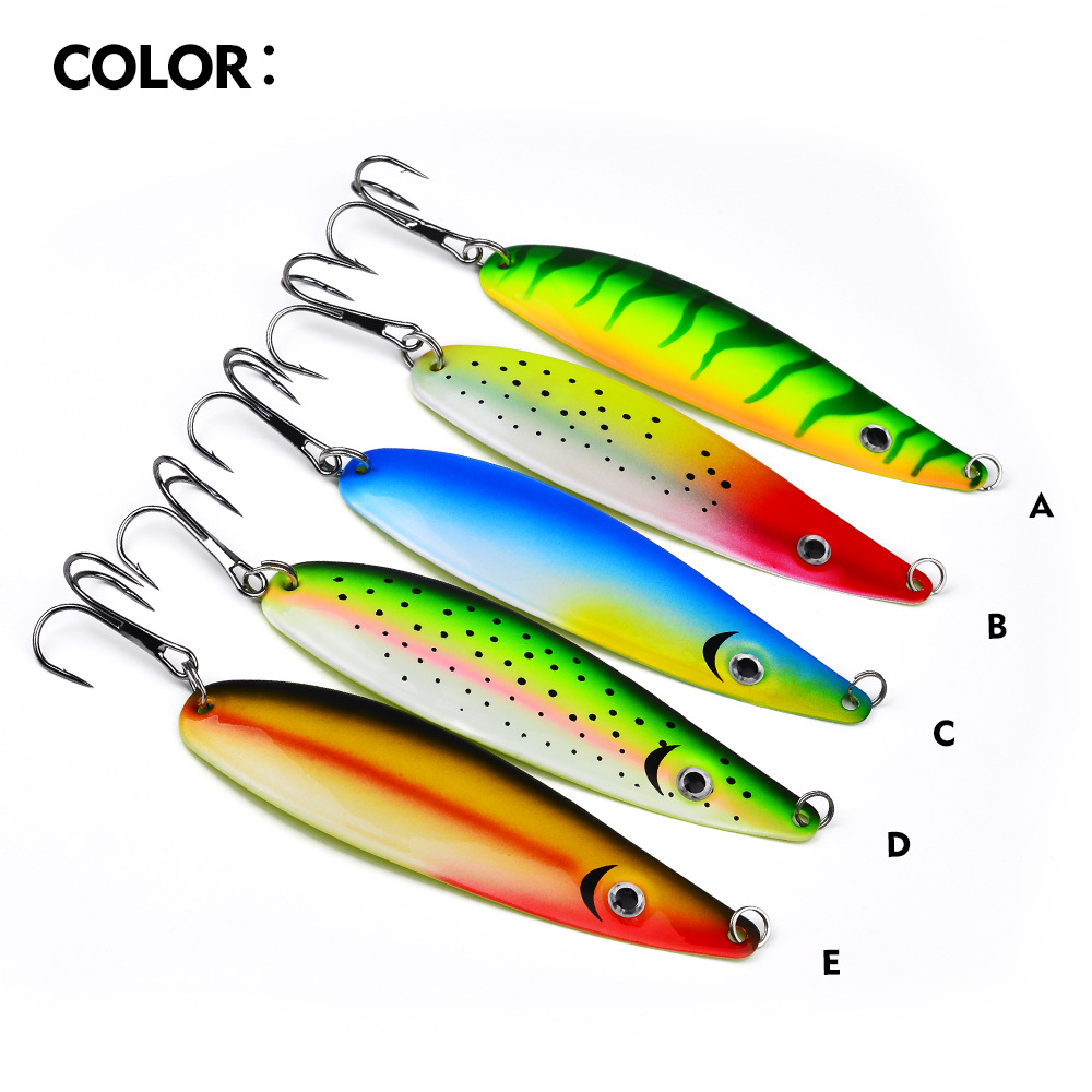 CHEERY 11.5cm 18.5g Willow Leaf Shape Colorful Spinner Metal Jig, Long Cast Universal Fishing Lure for Topmouth Culter & Bass – Metal Jig – view 3