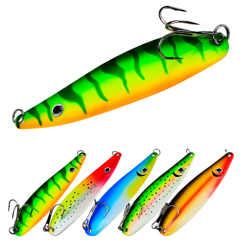 CHEERY 11.5cm 18.5g Willow Leaf Shape Colorful Spinner Metal Jig, Long Cast Universal Fishing Lure for Topmouth Culter & Bass – Metal Jig – view 1