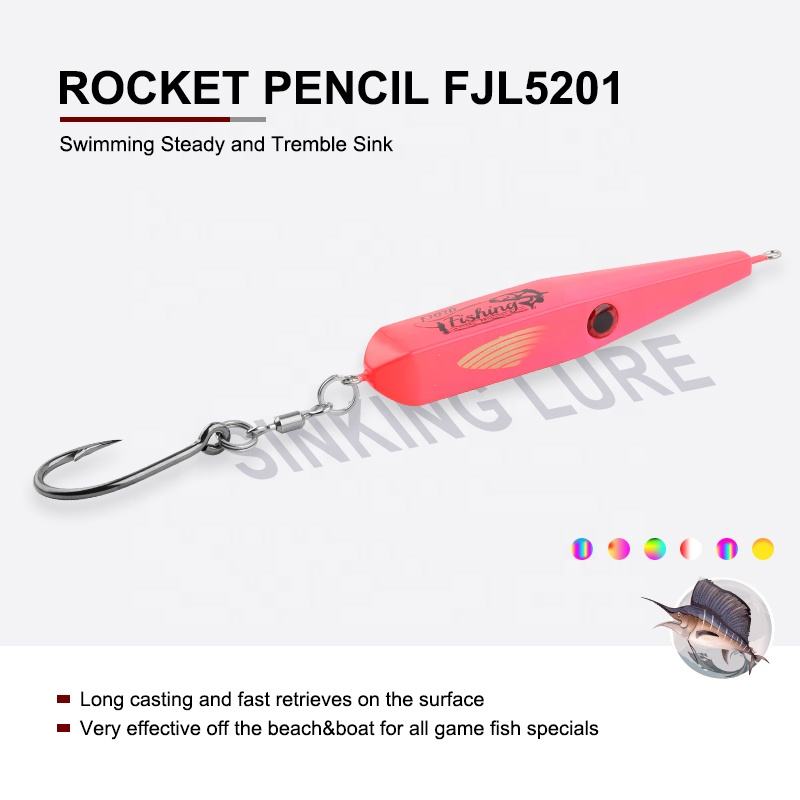 CHEERY 5201 Pike Saltwater Fishing Lure 120mm 55g Rocket Topwater Pencil Midwater Bait Hard Bait – Hard Lure – view 4
