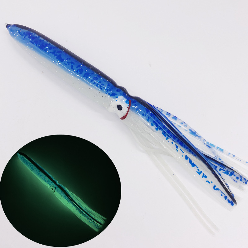 CHEERY 22 cm Bionic Artificial Soft Bait Octopus Squid Cuttlefish Lure Deep-Sea Fishing Luminous Large Carp Saltwater Fish – Octopus Skirt – view 2
