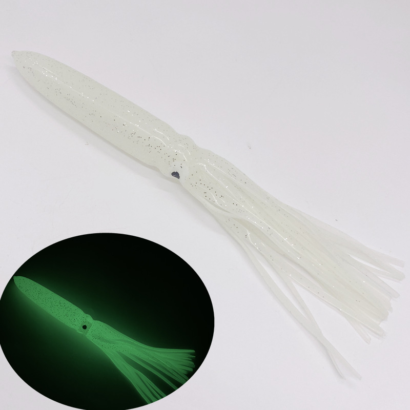 CHEERY 22 cm Bionic Artificial Soft Bait Octopus Squid Cuttlefish Lure Deep-Sea Fishing Luminous Large Carp Saltwater Fish – Octopus Skirt – view 3