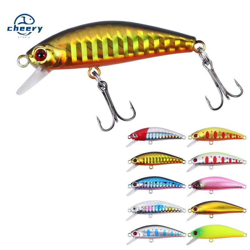 CHEERY Artificial Hard Bait Lure Multicolor 56 Mm1.3g Round-Head Sinking Minnow Short Lip Lead Insert Treble Hook Sea Fishing – Minnow – view 1