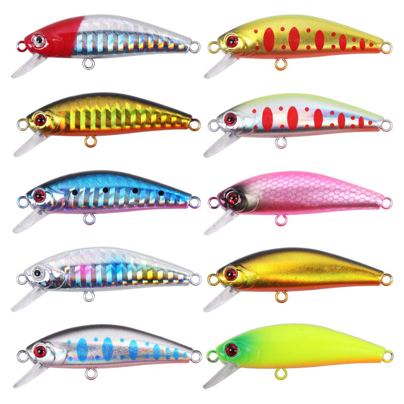 CHEERY Artificial Hard Bait Lure Multicolor 56 Mm1.3g Round-Head Sinking Minnow Short Lip Lead Insert Treble Hook Sea Fishing – Minnow – view 4