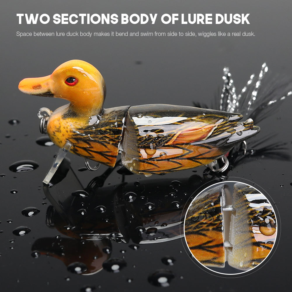 CHEERY 70mm 10g Top Water Duck Hard Minnows Segmented Swimbait Bass Fishing Lure Crank Bait Jointed Lures – Hard Lure – view 5