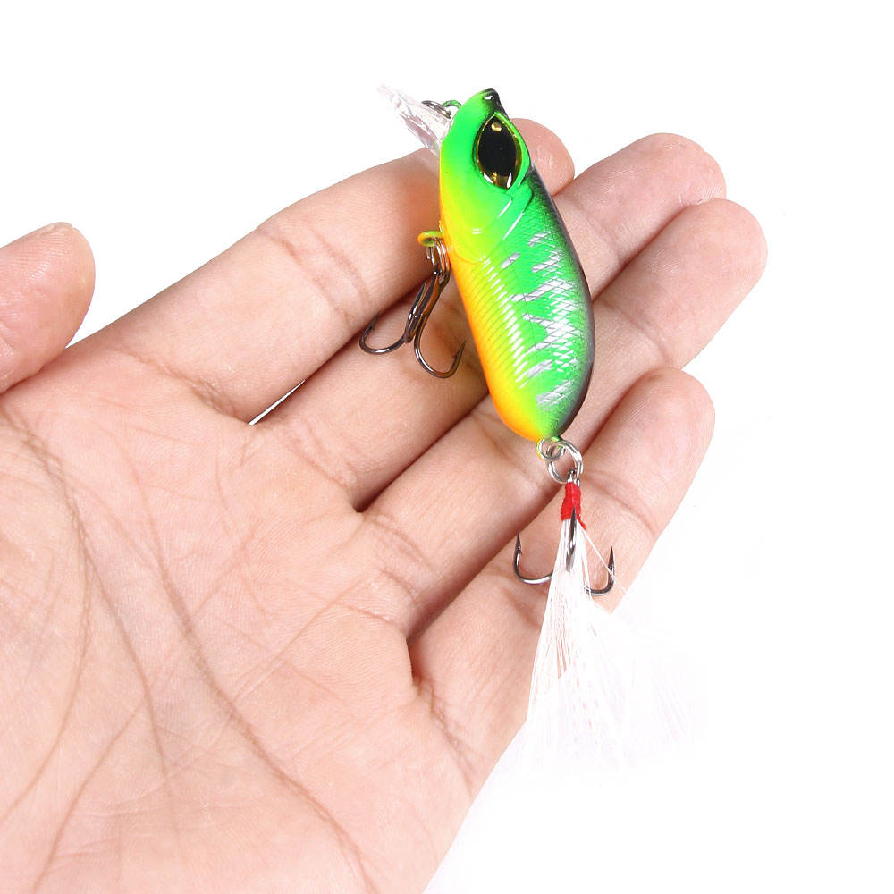 6 Colors 3D Vibration Metal Jigging Lures 55mm 7g-20g Bass Trout Marlin Saltwater Fishing Lures with Hooks – Hard Lure – view 5