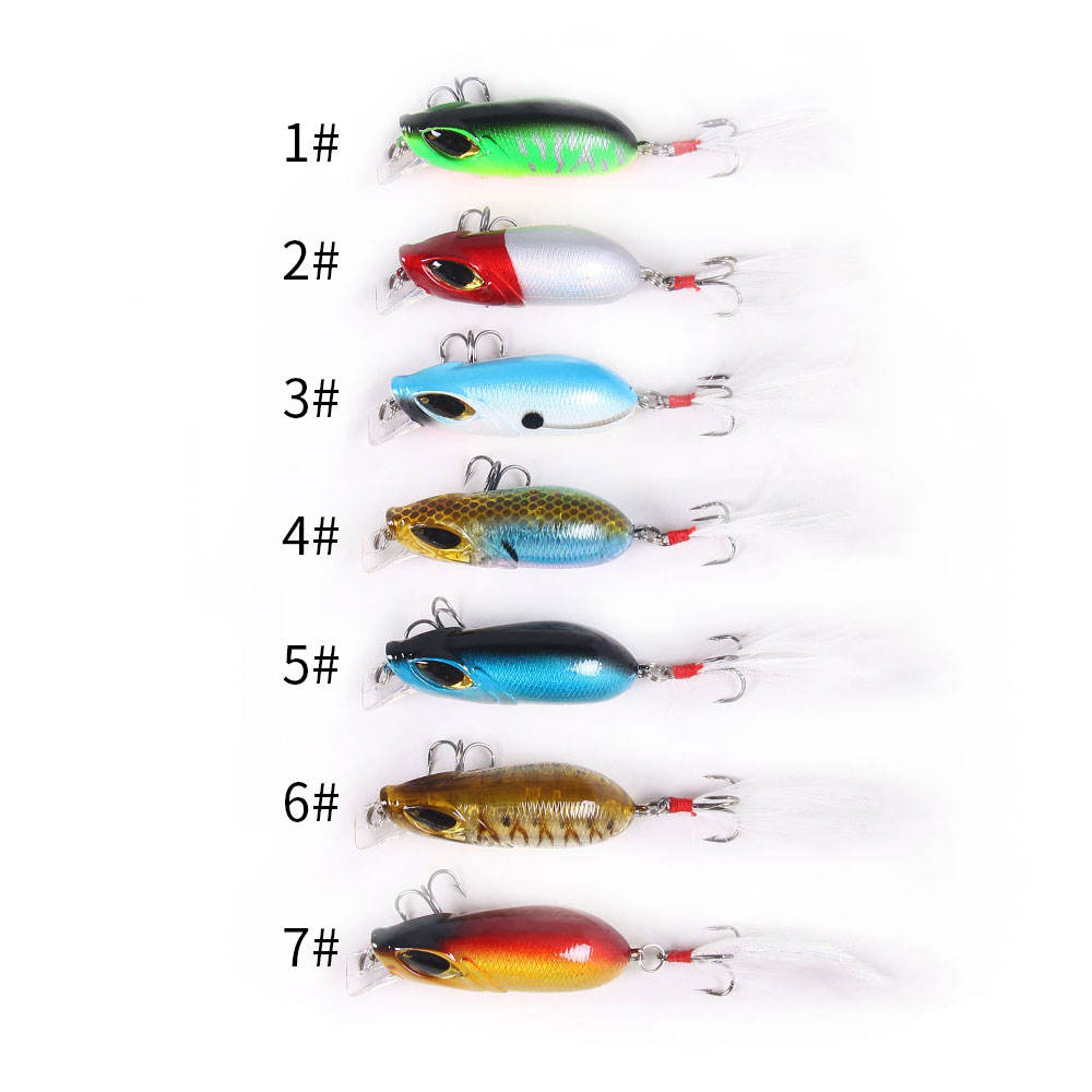 6 Colors 3D Vibration Metal Jigging Lures 55mm 7g-20g Bass Trout Marlin Saltwater Fishing Lures with Hooks – Hard Lure – view 2