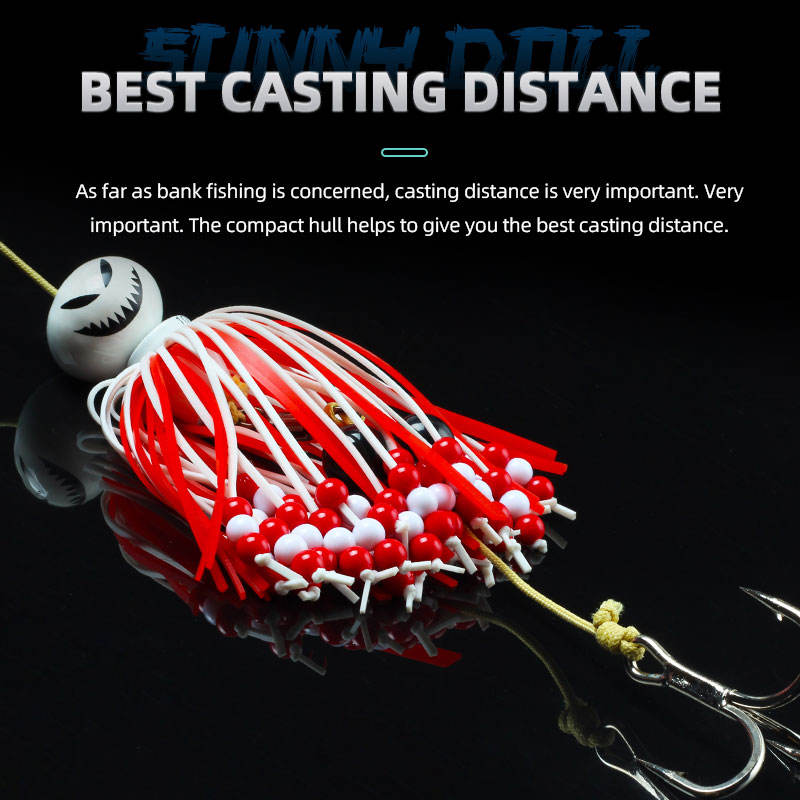 CHEERY Magic Works Metal Lure Tairubber100g 140g 180g Rubber Skirt Catfish Sea Boating Artificial Bait Tackle Fishing Lure – Hard Lure – view 2