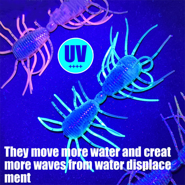CHEERY Artificial Worm-Shaped Soft Lure Insect-Style Wacky Rig Bait for Bass Fishing 8-Piece Pack – Soft Lure – view 4